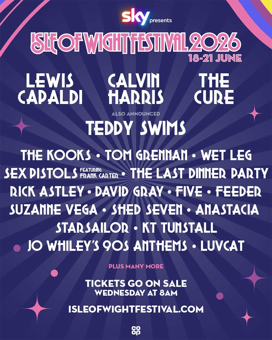 Isle of Wight Festival UK 2026 phase 1 poster
