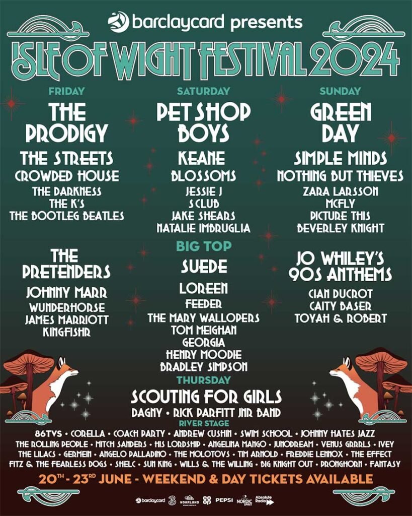 UK Isle of Wight Festival 2024 poster March