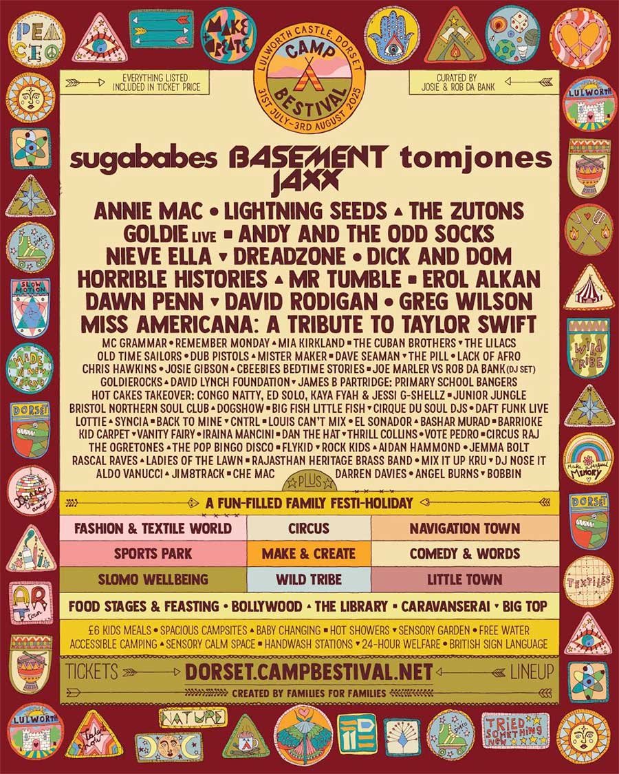 UK Camp Bestival Dorset 2025 poster