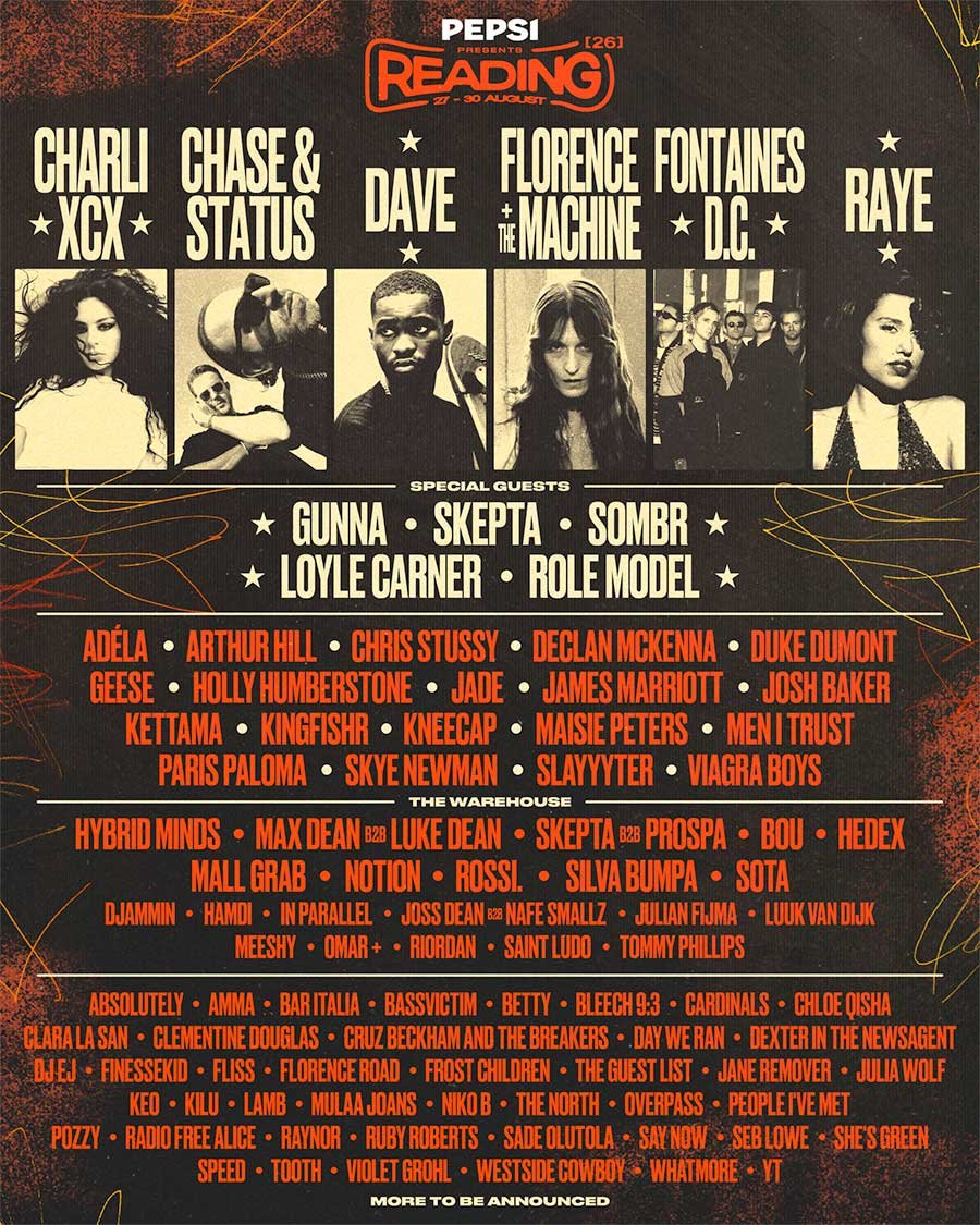 UK Reading Festival 2026 March poster