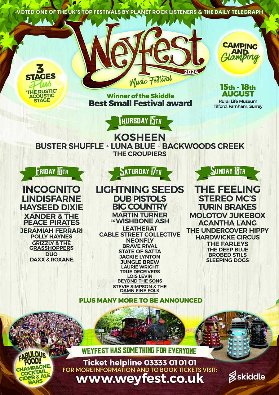 Weyfest UK 2024 poster Weyfest UK 2024 poster