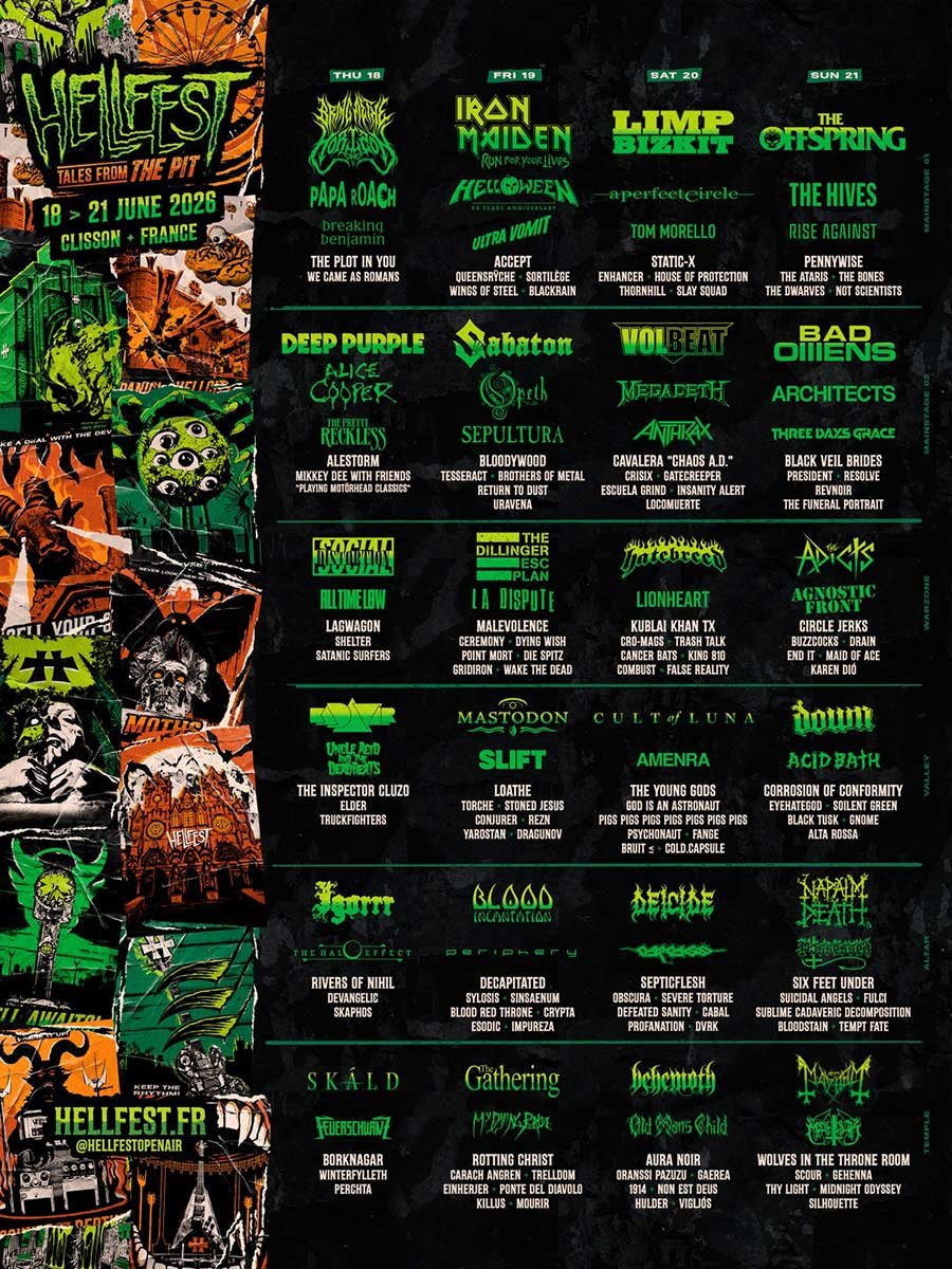 Hellfest France 2026 latest poster