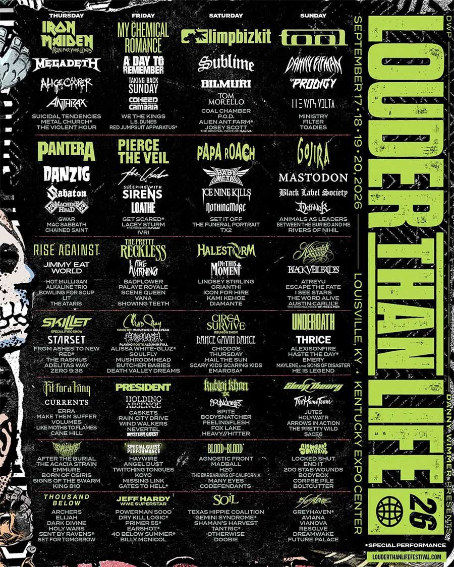 Louder Than Life Festival 2026 USA poster