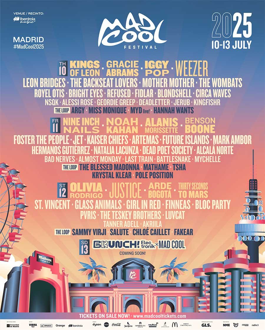 Mad Cool Festival Spain 2025 January poster