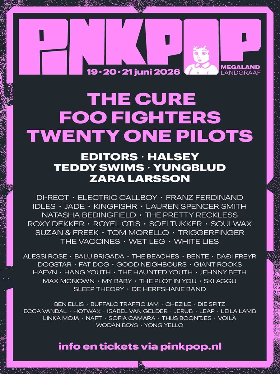 Pinkpop Fest 2026 final poster