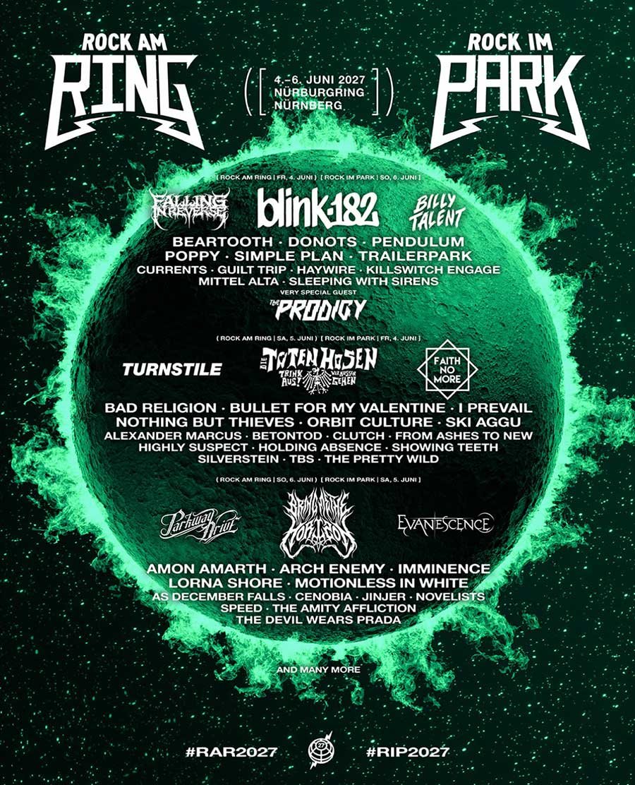 Rock am Ring and Rock Im Park 2027 phase 2 poster