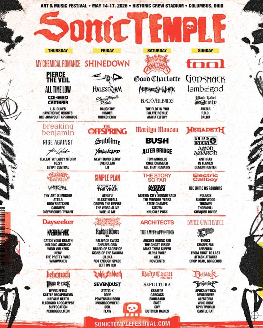 Sonic Temple USA 2026 poster