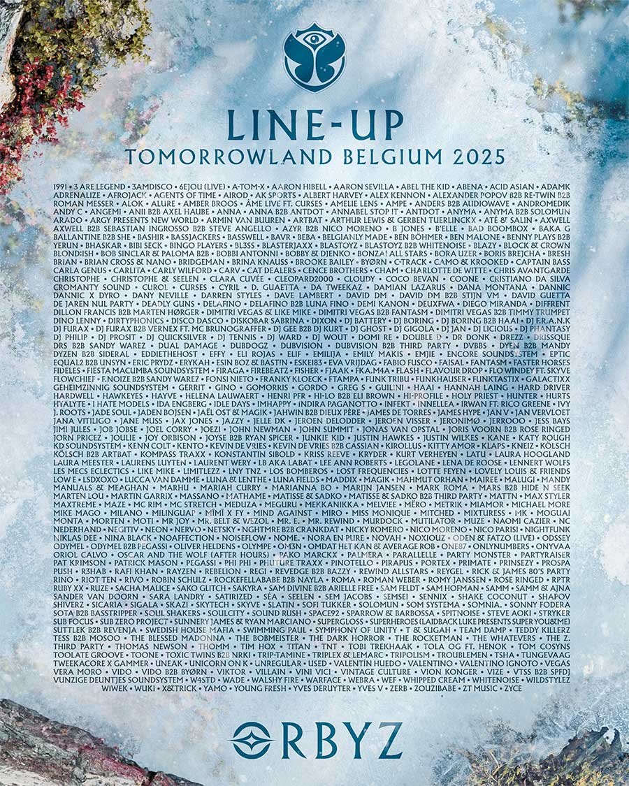 Tomorrowland Festival Belgium 2025 poster
