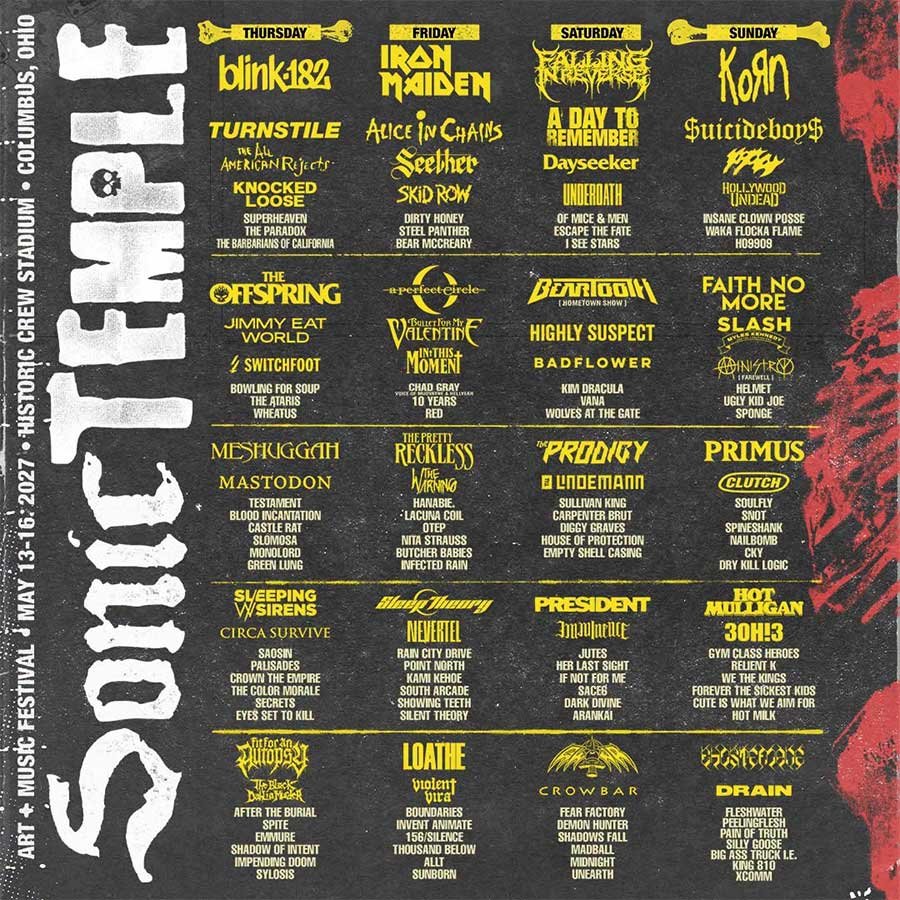 USA Sonic Temple 2027 poster