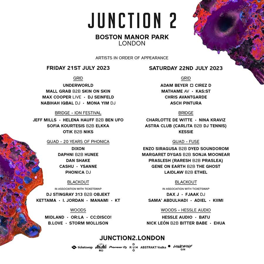 Junction 2 UK 2023 new stages poster