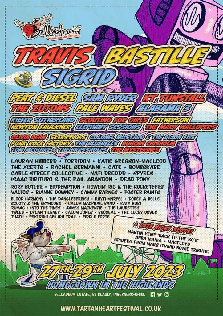Belladrum Festival Scotland 2023 phase 2 poster