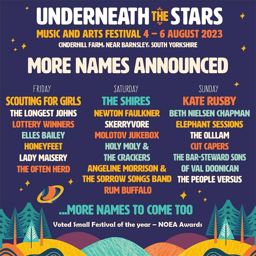 Underneath The Stars Festival UK 2023 phase 2 poster