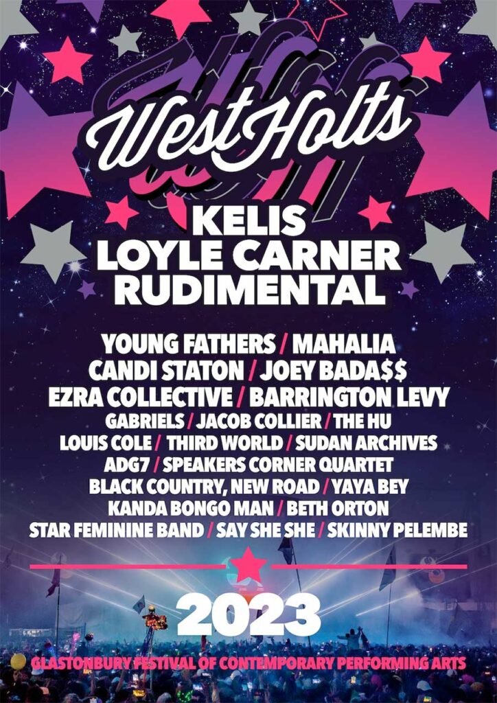 Glastonbury Festival UK West Holts 2023 poster