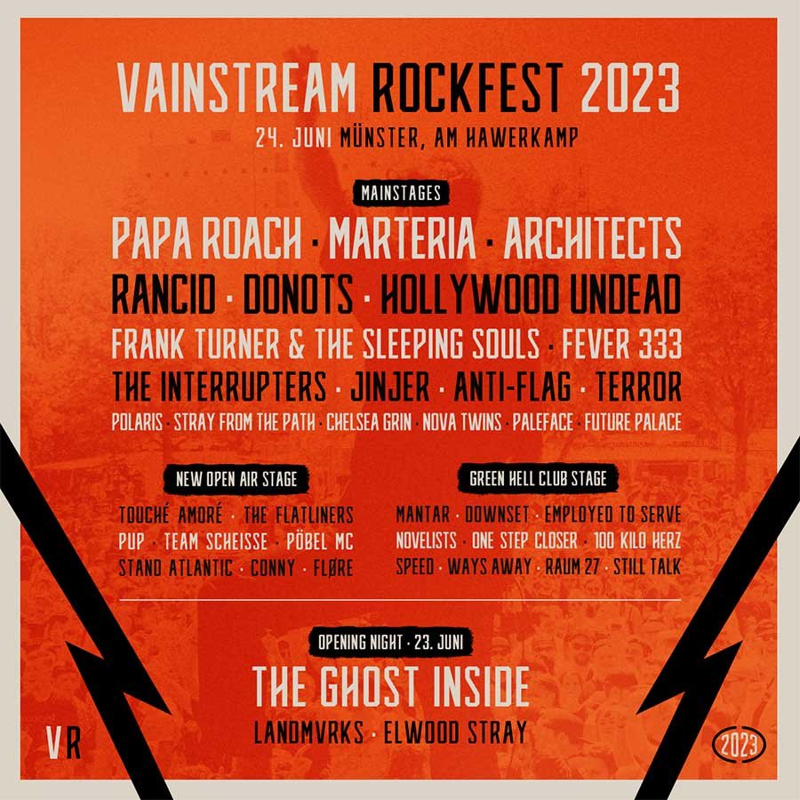 Vainstream Rockfest Germany 2023 final poster