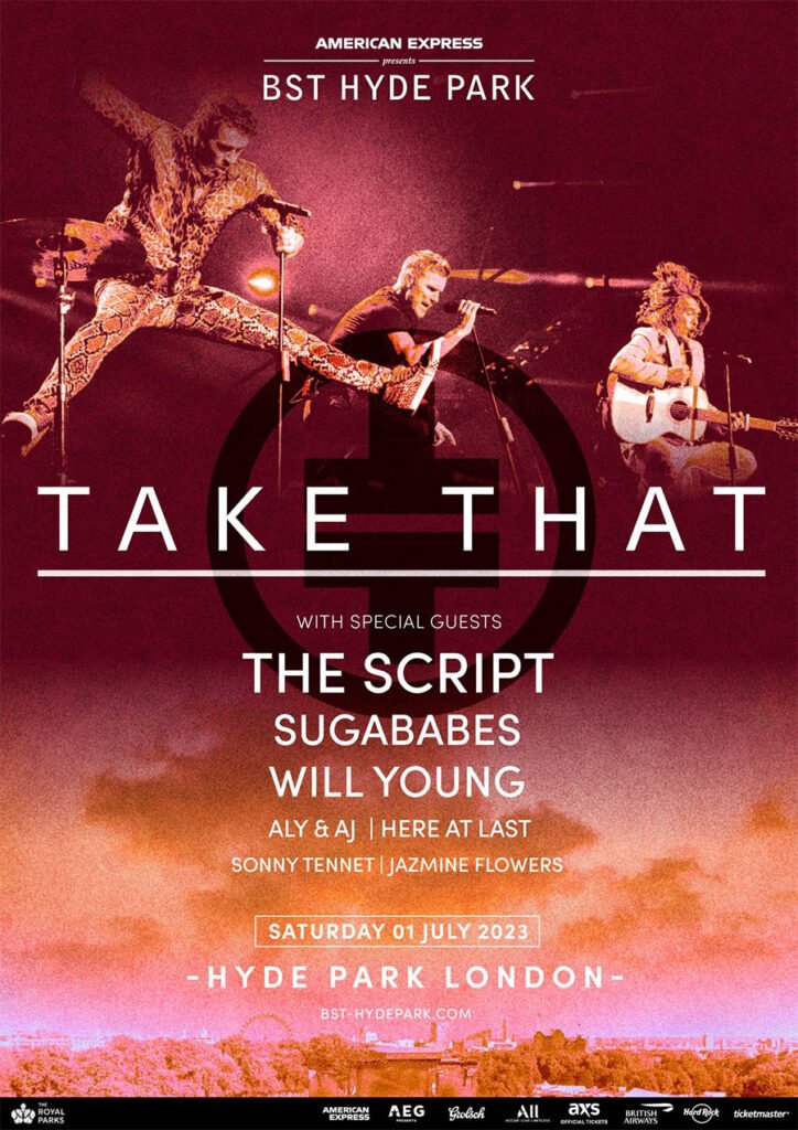 BST Hyde Park 2023 Take That support acts poster