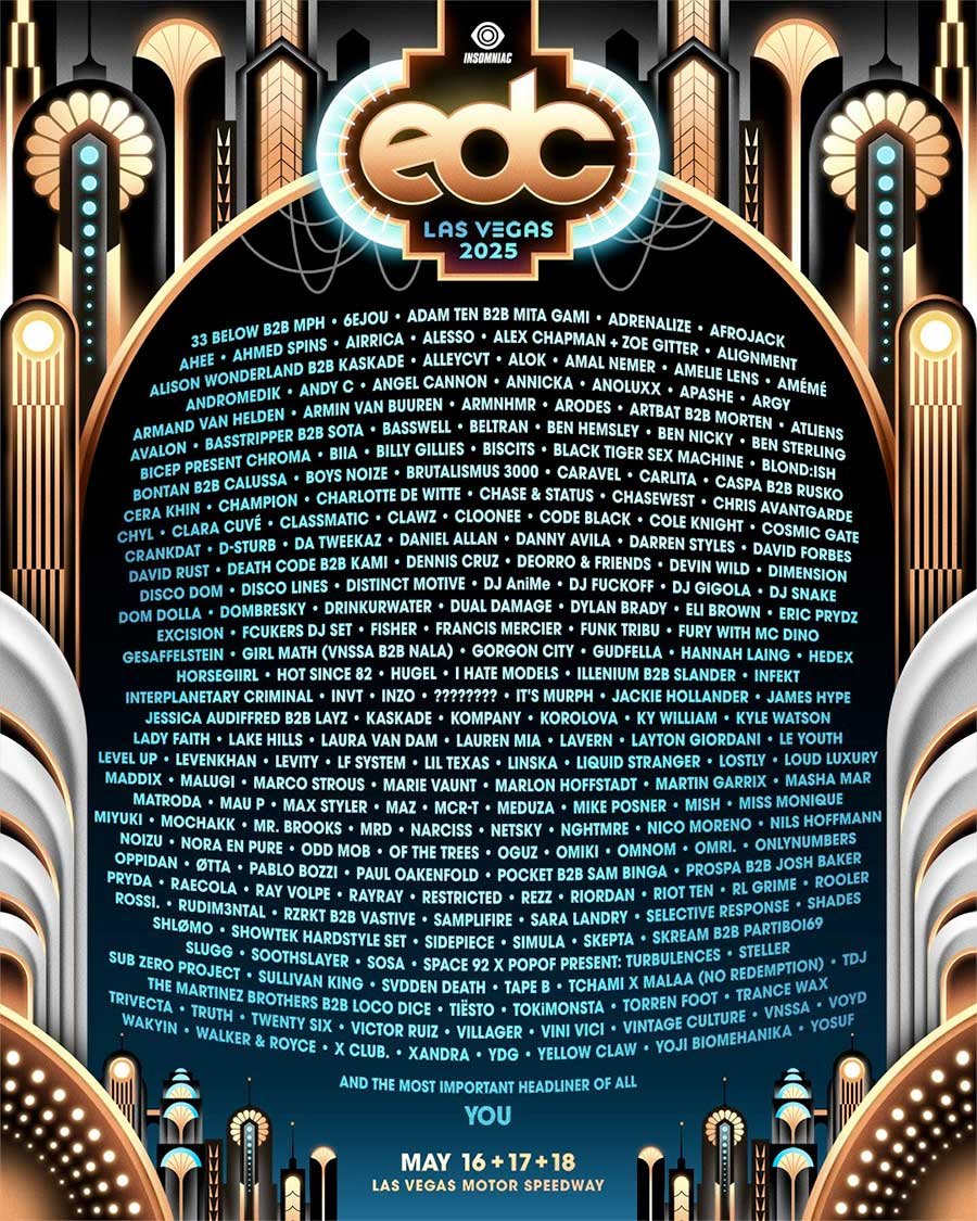 EDC Las Vegas USA 2025 poster