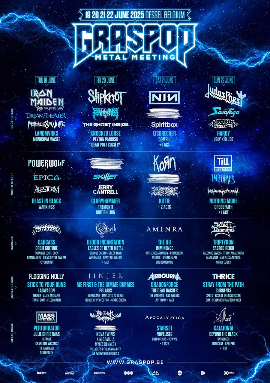 Graspop Belgium Daily line up poster 2025