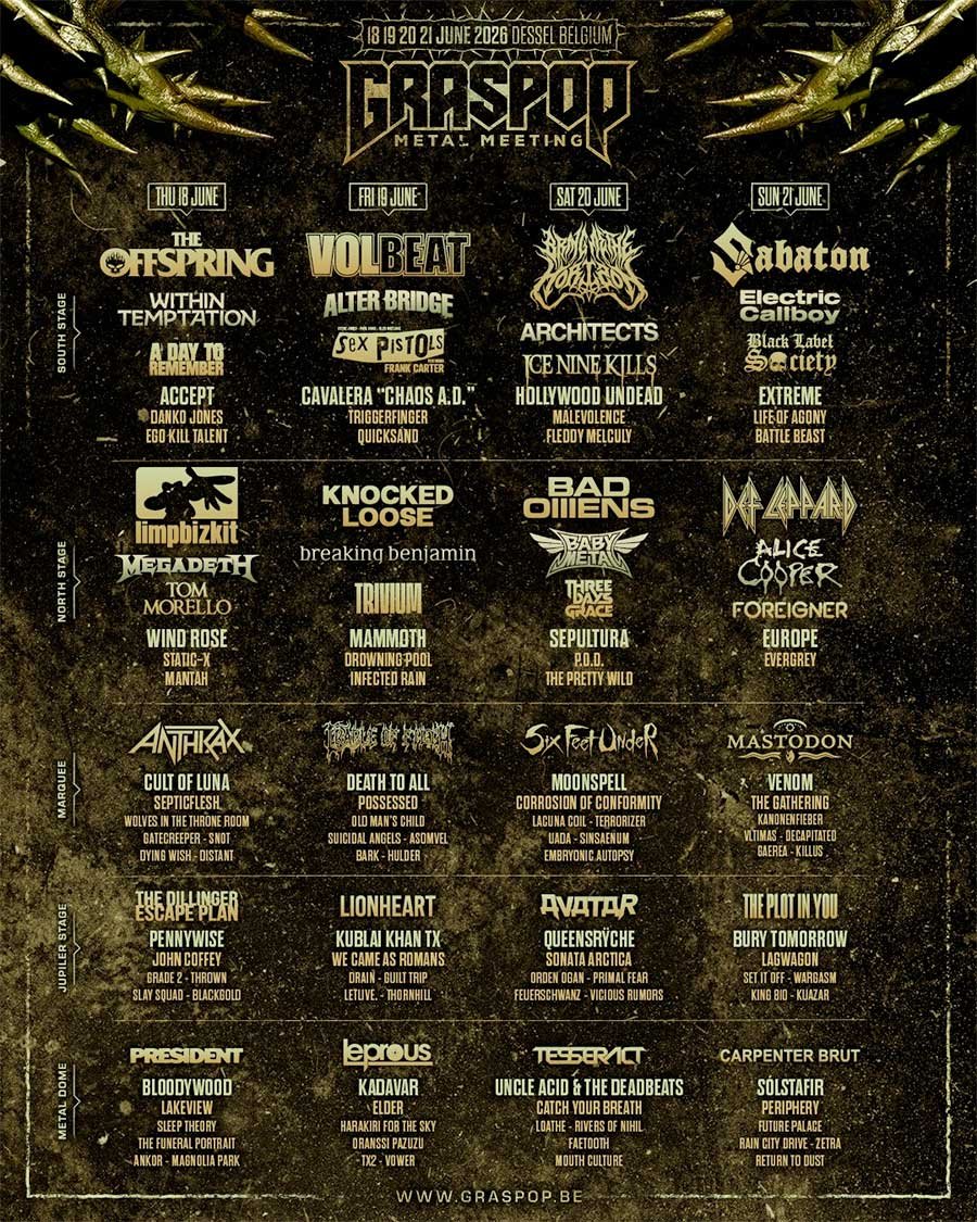 Graspop Metal Meeting 2026 final poster
