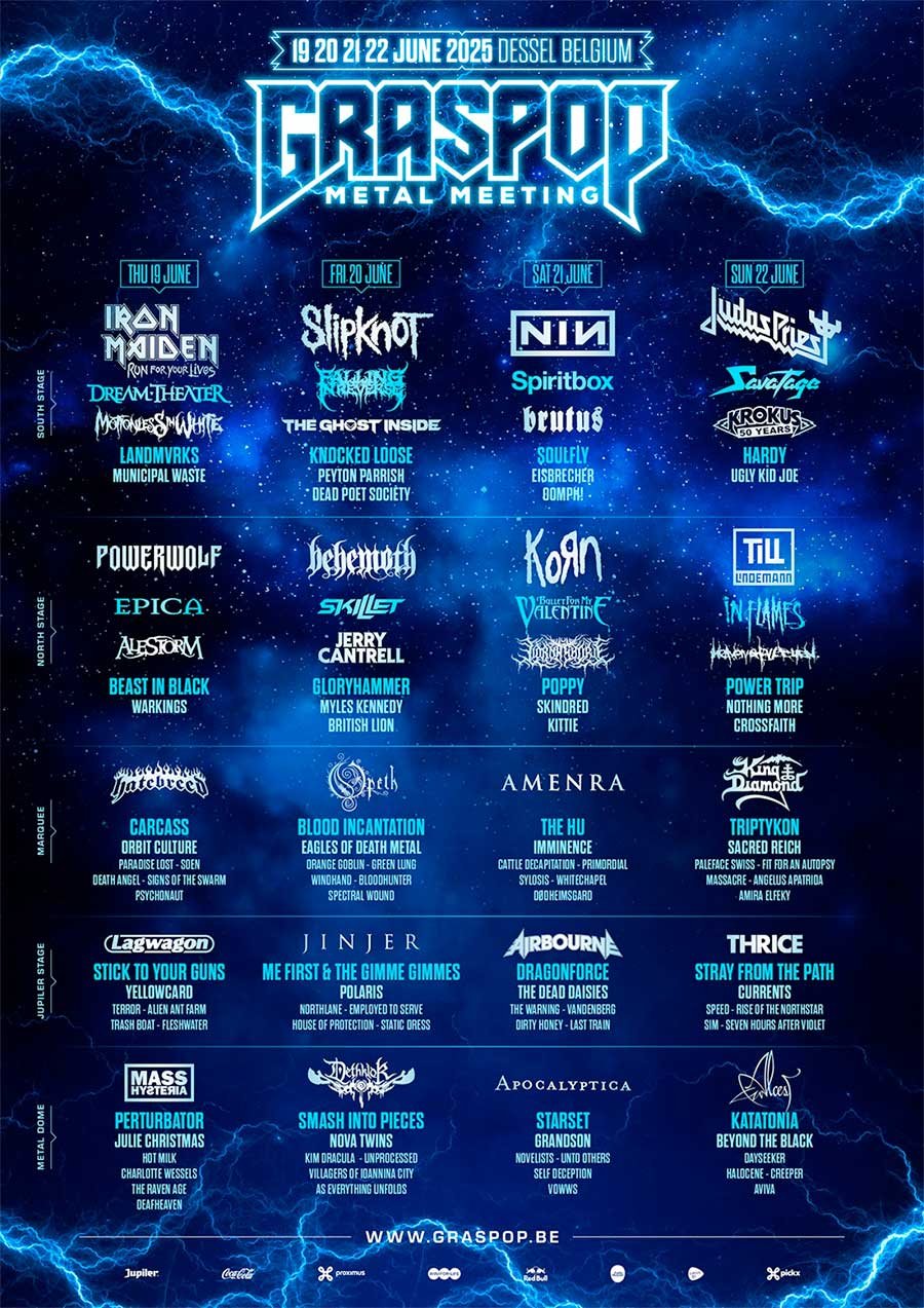 Graspop Metal Meeting Belgium 2025 final poster