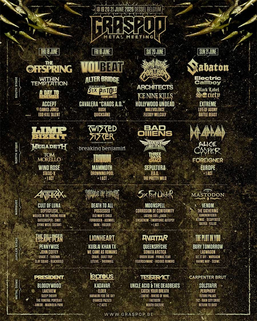 Graspop Metal Meeting Belgium 2026 new poster Graspop Metal Meeting Belgium 2026 new poster