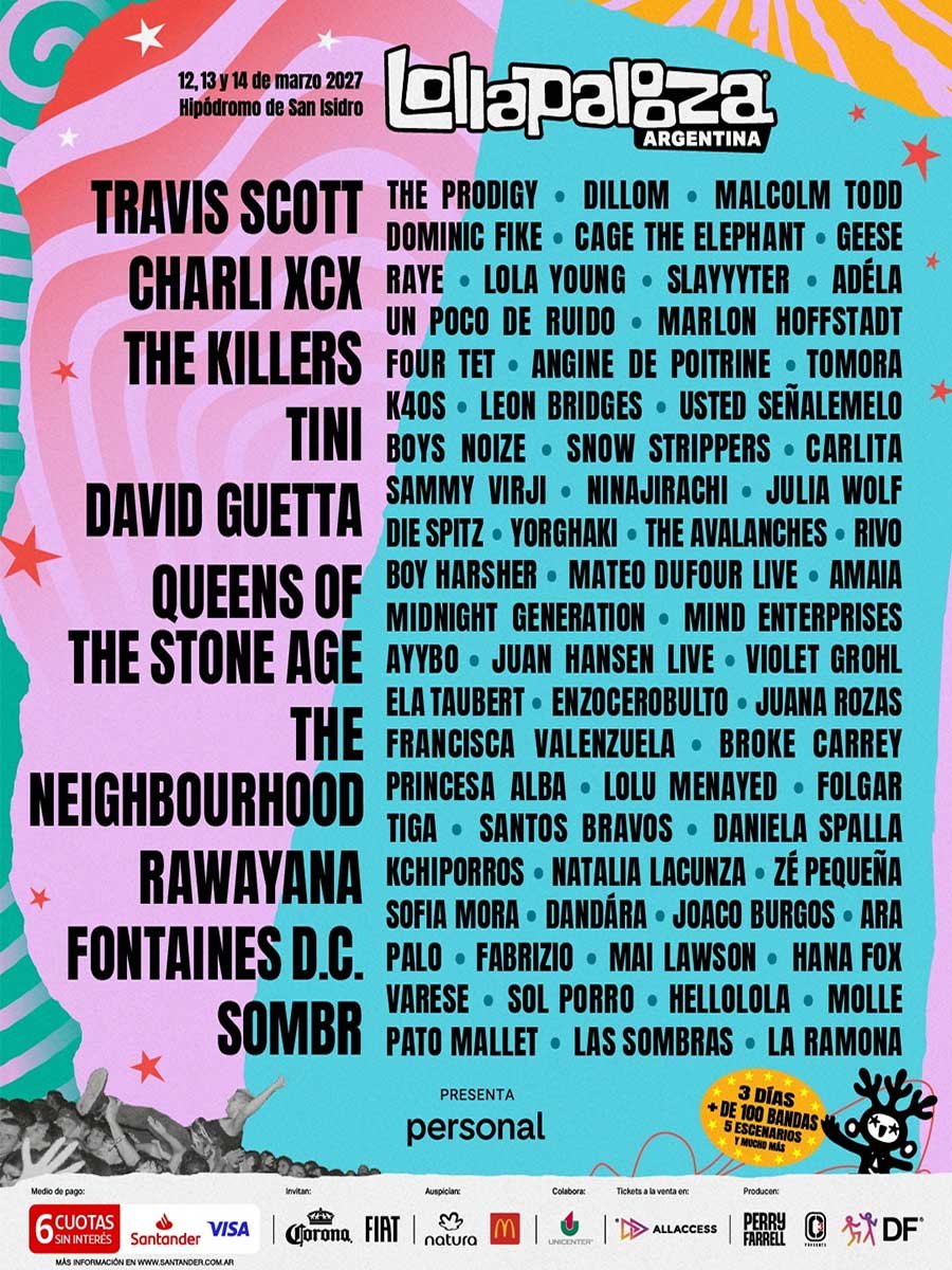 Lollapalooza Argentina 2027 poster