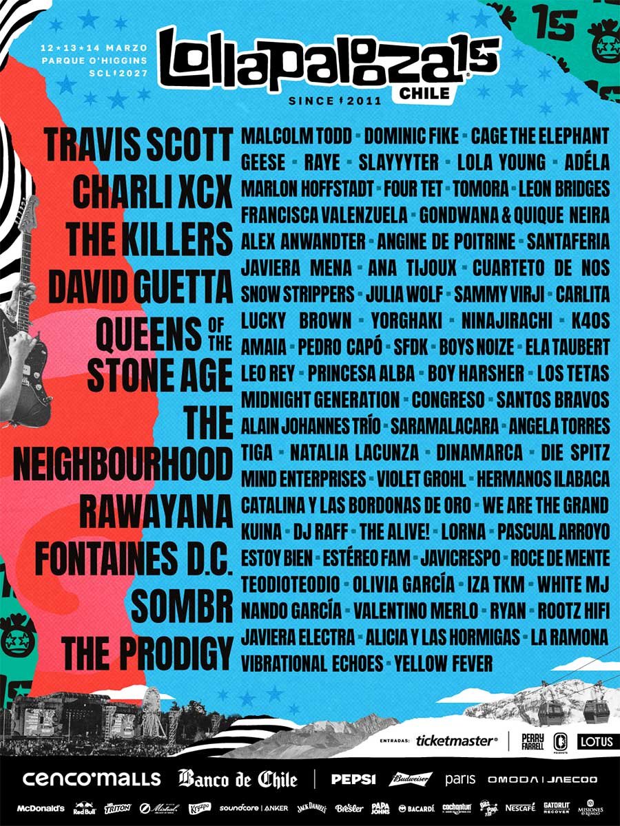 Lollapalooza Chile 2027 poster Lollapalooza Chile 2027 poster