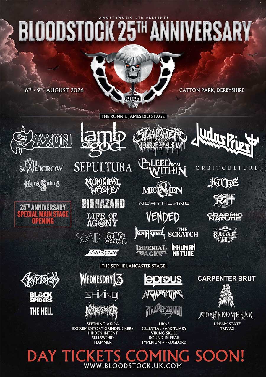 Bloodstock Festival UK 2026 2nd poster