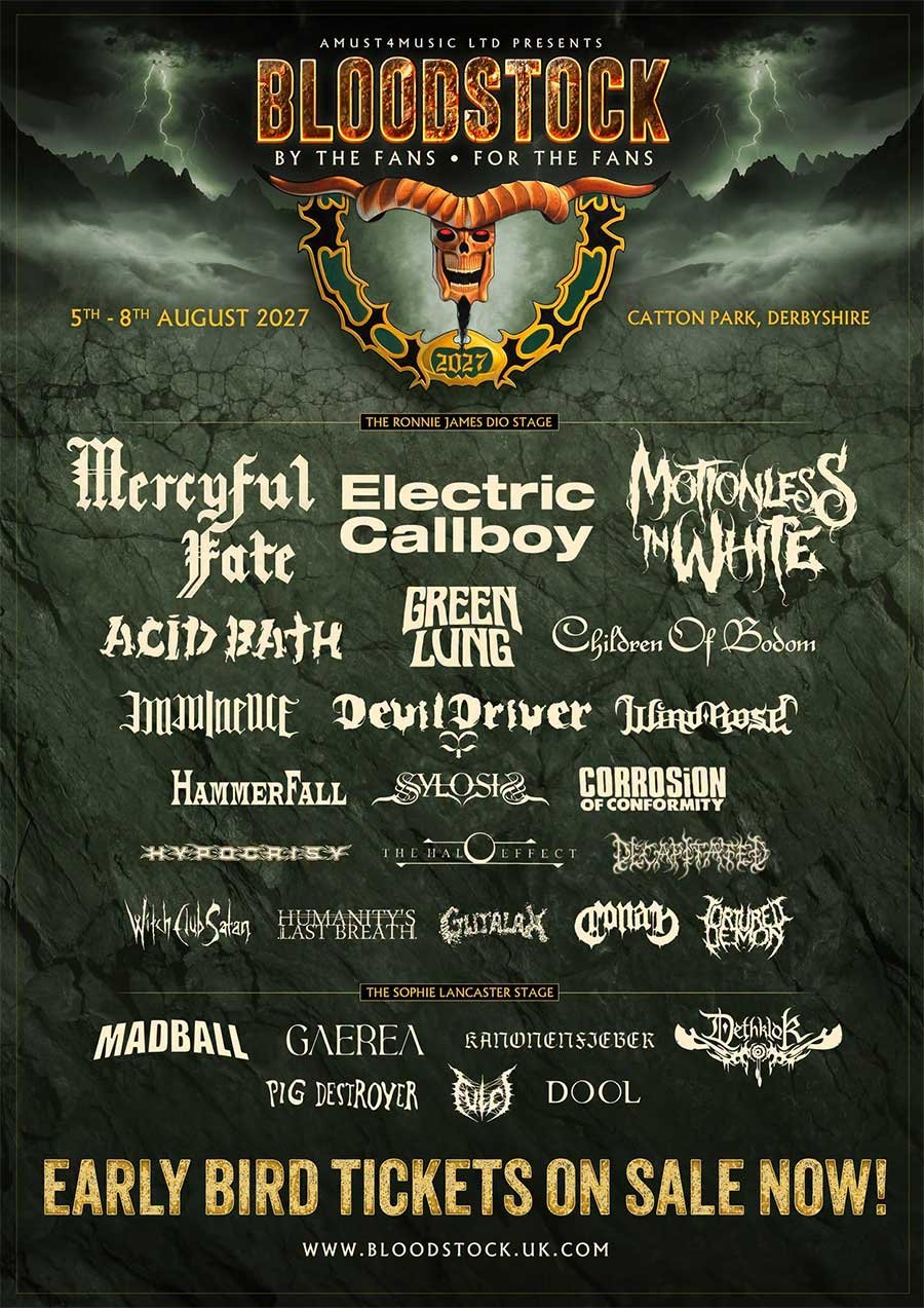 Bloodstock Festival UK 2027 phase 1 poster