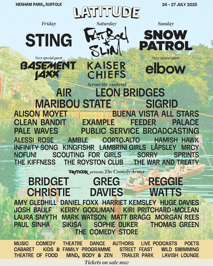 Latitude Festval UK 2025 3rd phase poster