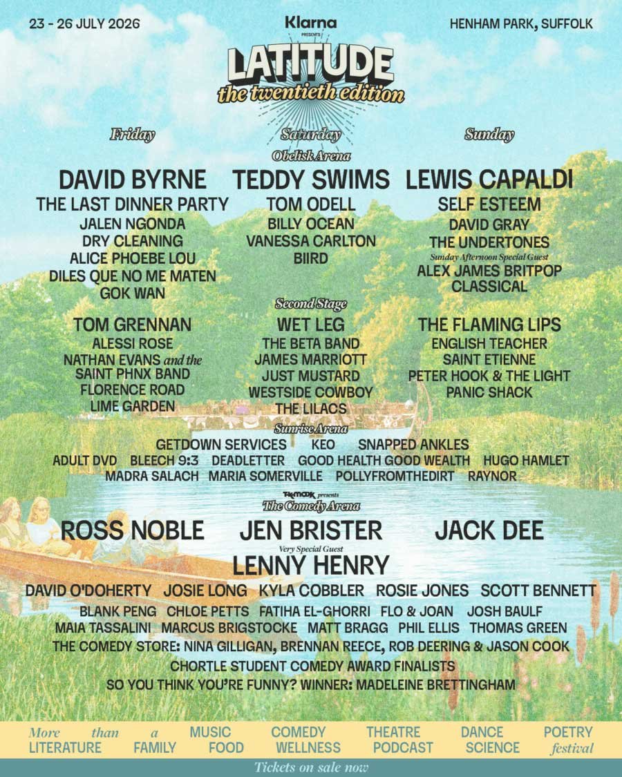 UK Latitude Festival 2026 January aditions poster