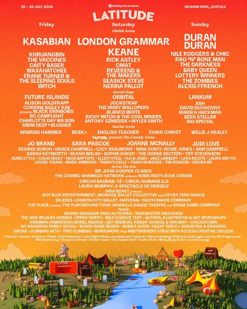 UK Latitude Festival 2024 March poster