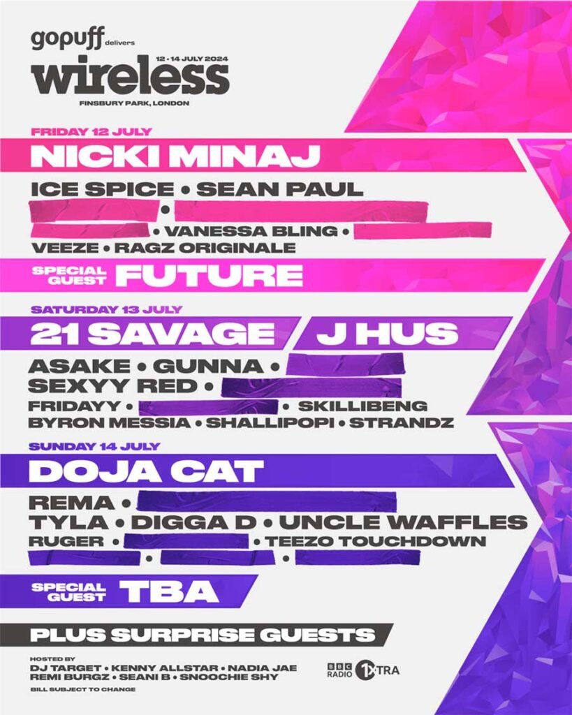UK Wireless Festival London 2024 first poster