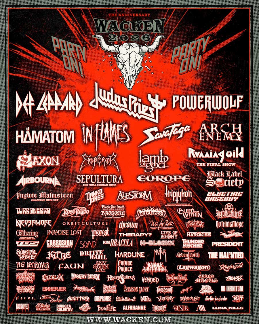 Wacken Open Air 2026 55 new bands added poster