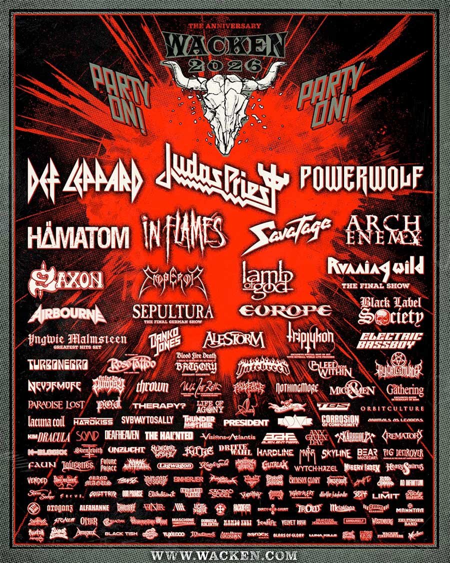 Wacken Open Air 2026 latest poster March