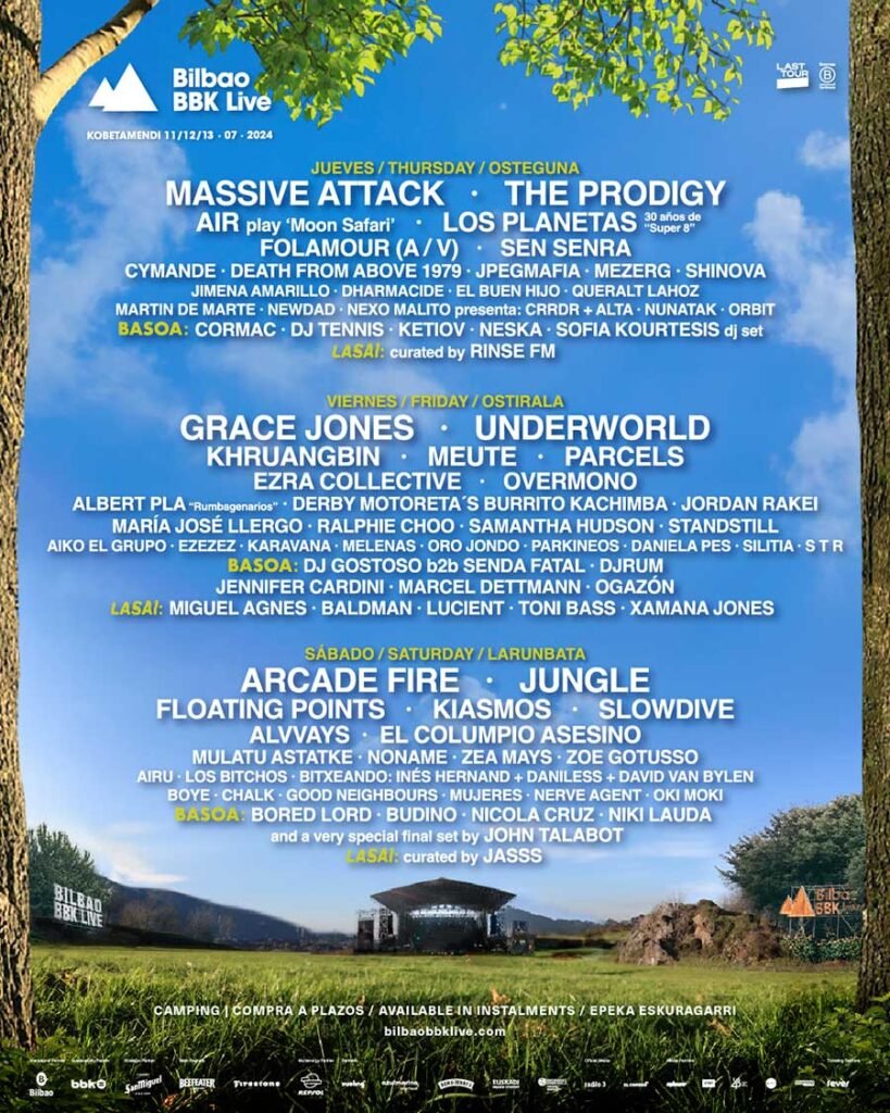 Bilbao BBK Live Spain 2024 final poster