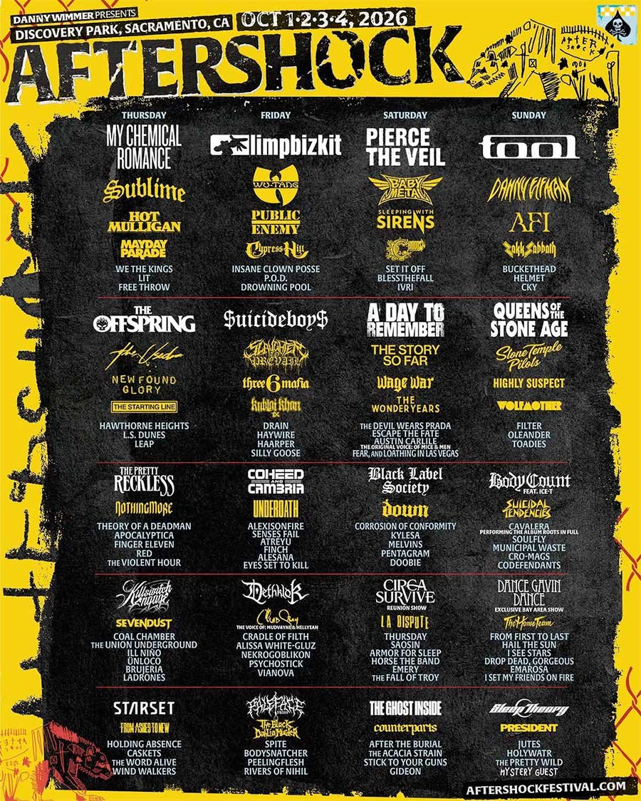Aftershock Festival 2026 USA poster Aftershock Festival 2026 USA poster