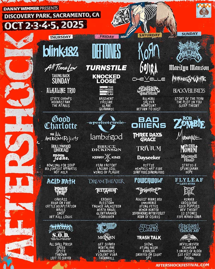USA Aftershock Festival California 2025 poster