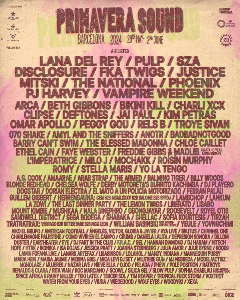 Primavera Sound Barcelona 2024 poster