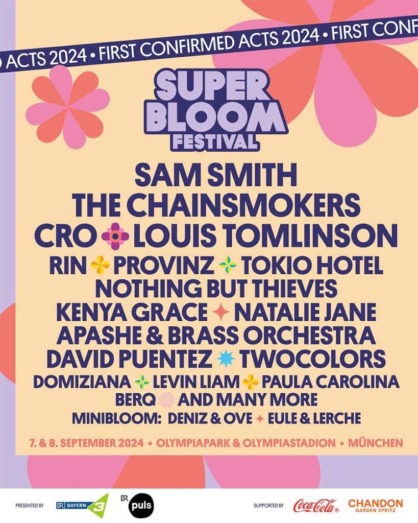 Superbloom Festival Germany 2024 first acts poster