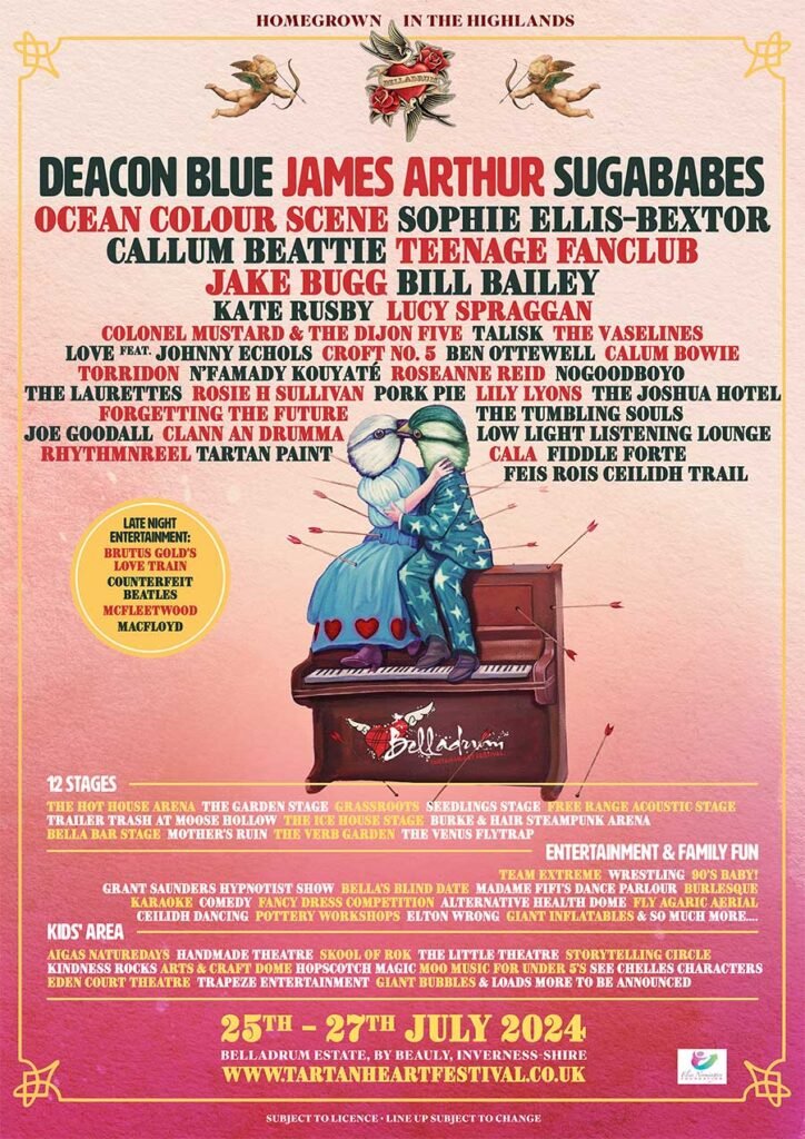 UK Belladrum Festival Scotland 2024 Xmas poster