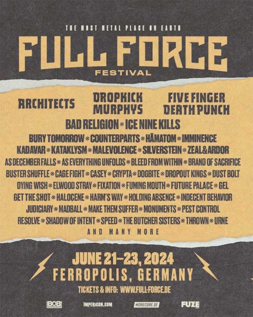 Full Force Festival Germay 2024 headliners poster