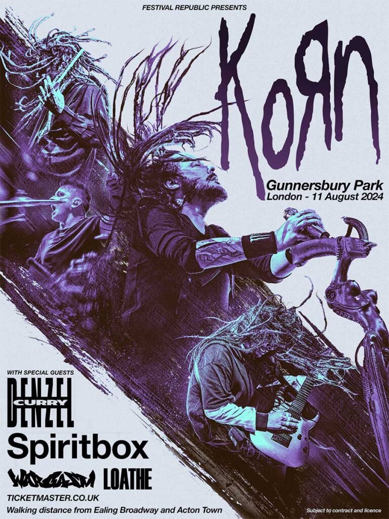 UK KORN headline Gunnersbury Park London 2024 poster