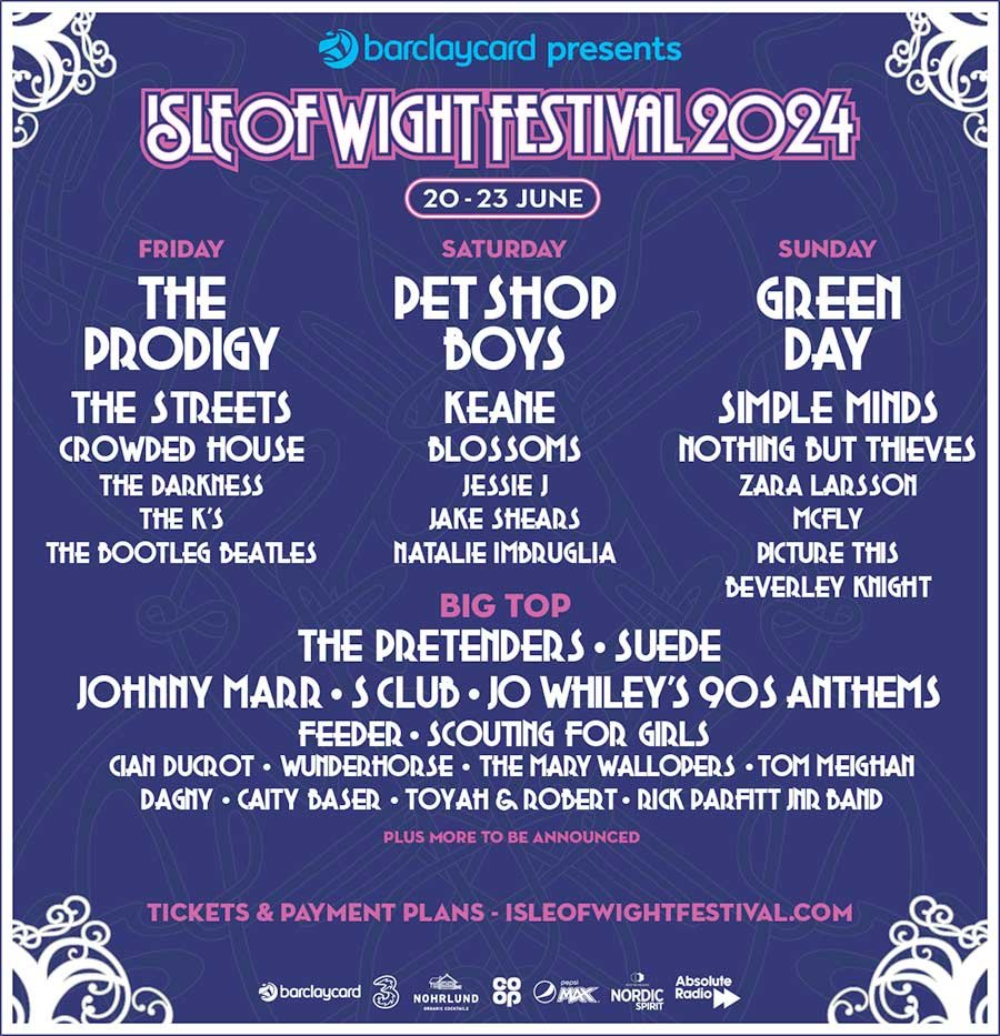 UK Isle of Wight Festival 2024 phase 1 poster
