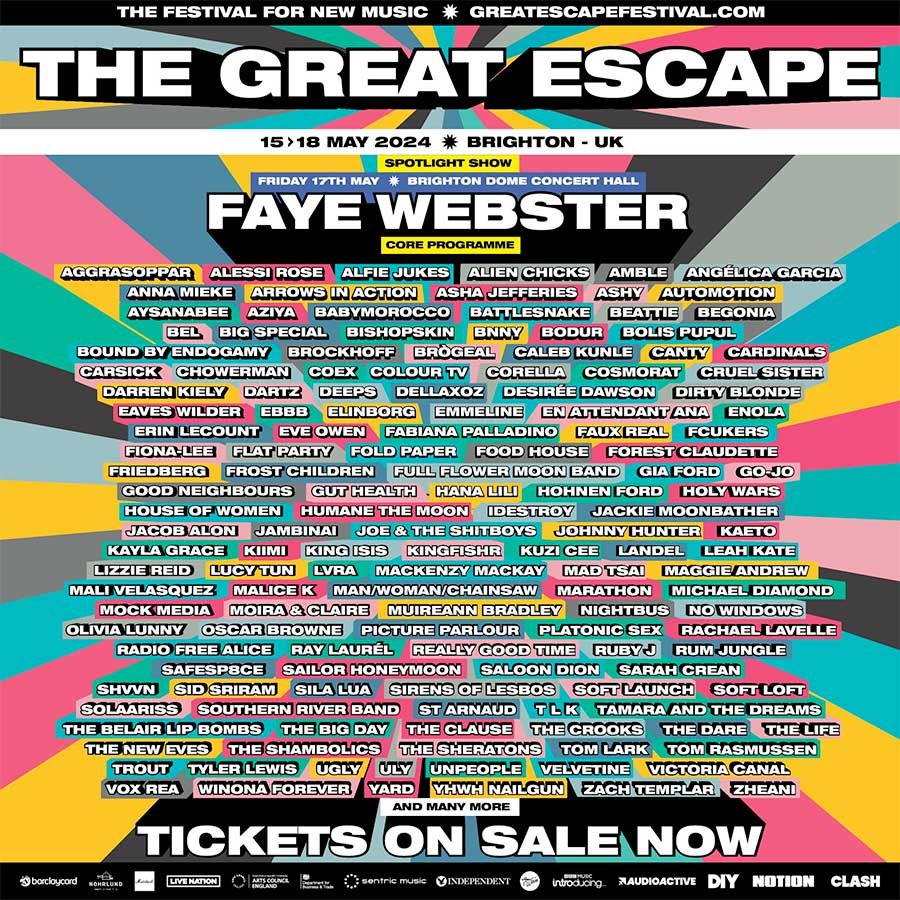 UK The Great Escape Brighton 2024 poster