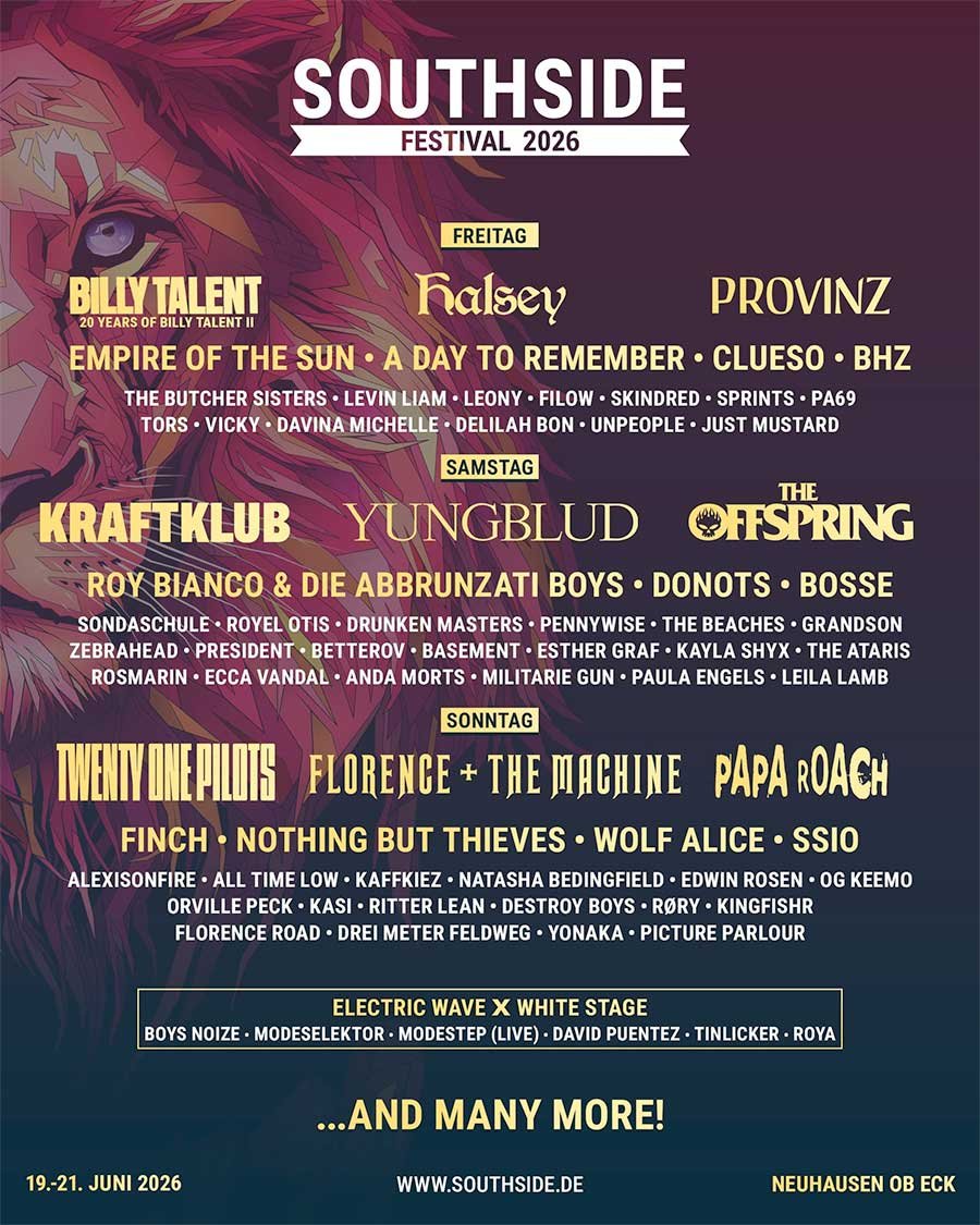 Southside Festival Germany 2026 poster