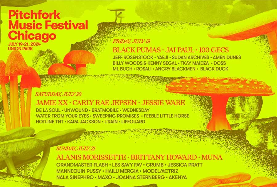USA Pitchfork Music Festival Illinois 2024 poster
