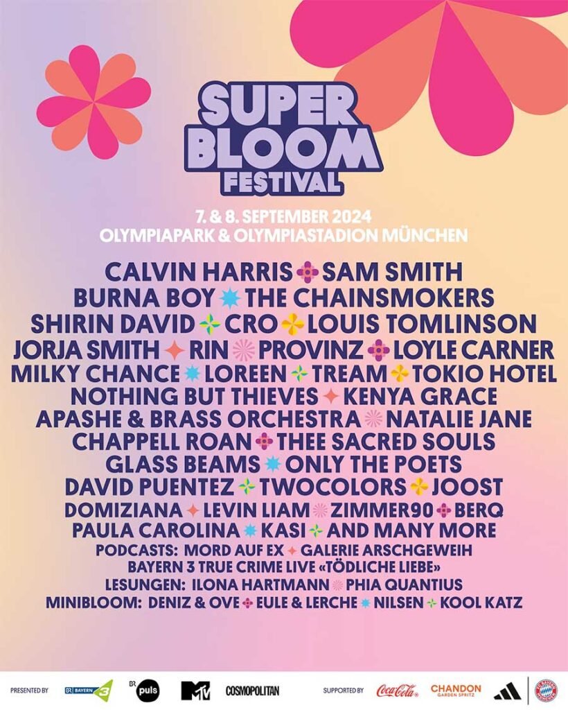 Superbloom Festival Germany 2024 2nd phase poster