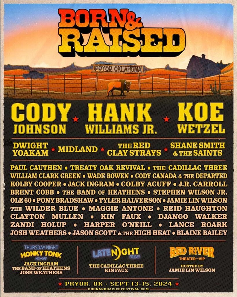 USA Born and Raised Festival Oklahoma 2024 poster