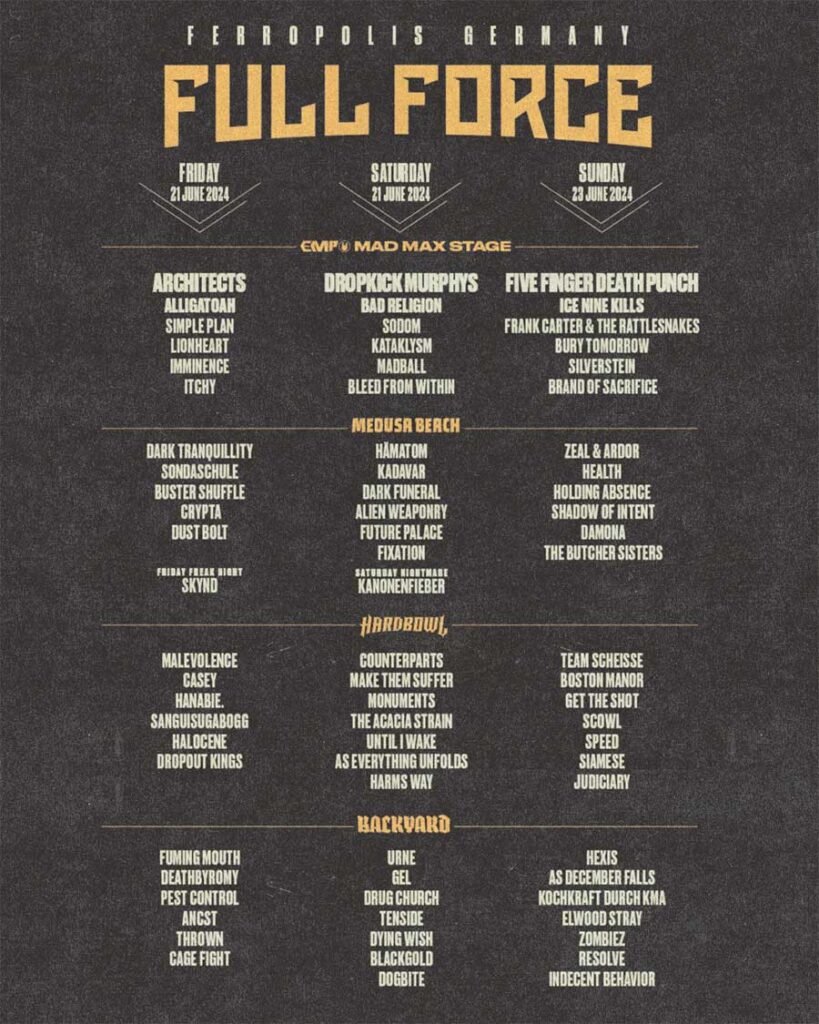 Full Force Festival Germany 2024 final poster