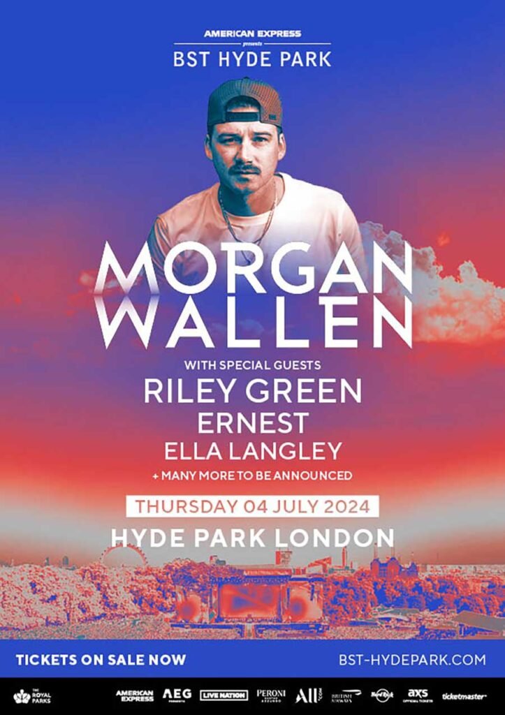 Morgan Wallen guests poster BST Hyde Park